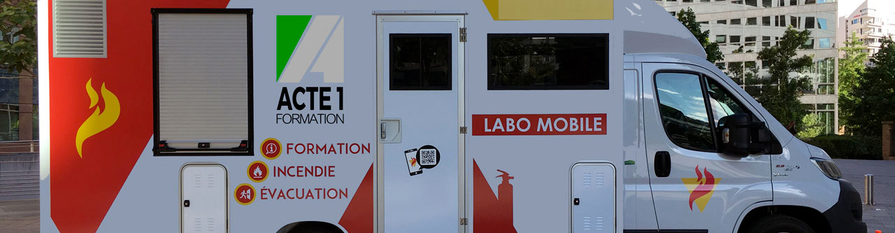 L&rsquo;Unité Mobile de Formation Incendie est une salle de formation EPI
